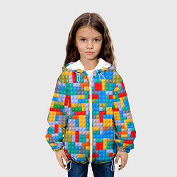 Куртка с капюшоном детская Детский конструктор - текстура, цвет: 3D-белый — фото 2