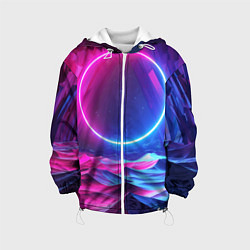 Детская куртка Круг и разноцветные кристаллы - vaporwave