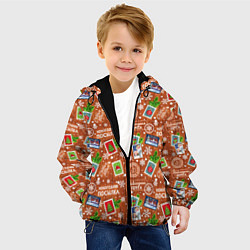 Куртка с капюшоном детская Новогодняя почта, цвет: 3D-черный — фото 2