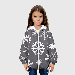 Куртка с капюшоном детская Snow in grey, цвет: 3D-белый — фото 2