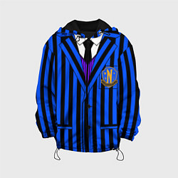 Куртка с капюшоном детская Ученик академии Невермор: униформа, цвет: 3D-черный