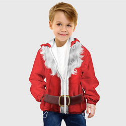 Куртка с капюшоном детская Костюм Санты Клауса, цвет: 3D-белый — фото 2