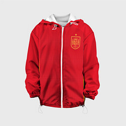 Куртка с капюшоном детская Форма сборной Испании ЧМ 2022, цвет: 3D-белый