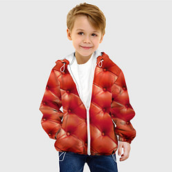 Куртка с капюшоном детская Quilted furniture leather, цвет: 3D-белый — фото 2