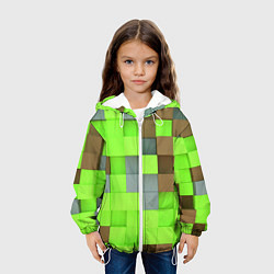 Куртка с капюшоном детская Никита майнкрафт, цвет: 3D-белый — фото 2