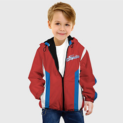 Куртка с капюшоном детская Непобедимый - в цветах российского флага, цвет: 3D-черный — фото 2