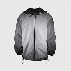 Куртка с капюшоном детская Серебристый градиент, цвет: 3D-черный