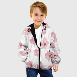 Куртка с капюшоном детская Цветение сакуры, цвет: 3D-черный — фото 2