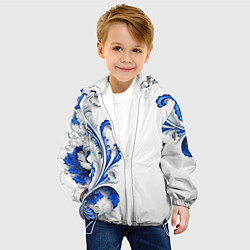 Куртка с капюшоном детская Русские узоры, цвет: 3D-белый — фото 2