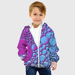 Куртка с капюшоном детская Масляные пузыри, цвет: 3D-белый — фото 2