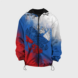 Куртка с капюшоном детская Триколор градиент, цвет: 3D-черный