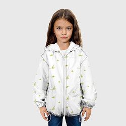Куртка с капюшоном детская Падающие листья, цвет: 3D-белый — фото 2