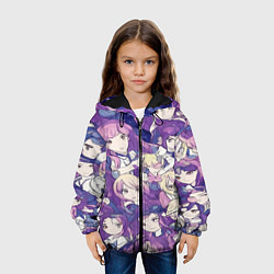 Куртка с капюшоном детская Японские девушки в стиле анимэ, цвет: 3D-черный — фото 2