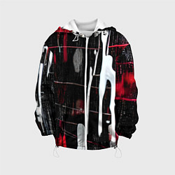 Куртка с капюшоном детская Краски на стене, нейросеть, цвет: 3D-белый