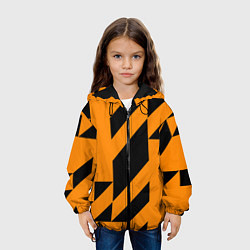 Куртка с капюшоном детская Абстракция abstractart, цвет: 3D-черный — фото 2