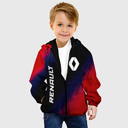 Куртка с капюшоном детская Renault красный карбон, цвет: 3D-черный — фото 2