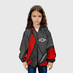 Куртка с капюшоном детская Chevrolet sports racing, цвет: 3D-черный — фото 2