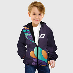 Куртка с капюшоном детская Need for Speed graffity splash, цвет: 3D-черный — фото 2