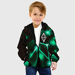 Куртка с капюшоном детская The Sims разлом плит, цвет: 3D-черный — фото 2