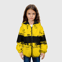 Куртка с капюшоном детская Черно-желтая полоса Cyberpunk 2077, цвет: 3D-черный — фото 2