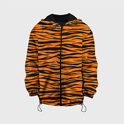 Куртка с капюшоном детская Тигра, цвет: 3D-черный