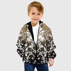Куртка с капюшоном детская Череп с узорами, цвет: 3D-черный — фото 2