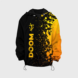 Куртка с капюшоном детская Doom - gold gradient: по-вертикали, цвет: 3D-черный