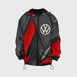 Куртка с капюшоном детская Volkswagen sports racing, цвет: 3D-черный
