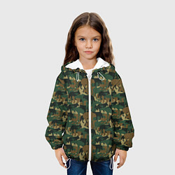 Куртка с капюшоном детская Звери - камуфляж, цвет: 3D-белый — фото 2