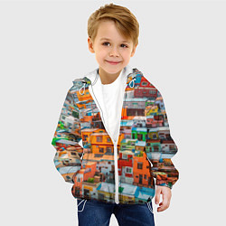 Куртка с капюшоном детская Красочный Камчхон-дон в городе Пусан, цвет: 3D-белый — фото 2