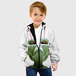 Куртка с капюшоном детская Пришелец атакует, цвет: 3D-черный — фото 2