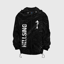 Детская куртка Hellsing glitch на темном фоне: надпись, символ