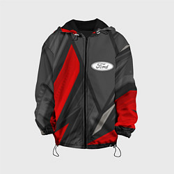 Куртка с капюшоном детская Ford sports racing, цвет: 3D-черный