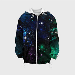Куртка с капюшоном детская Космос Звёздное небо, цвет: 3D-белый