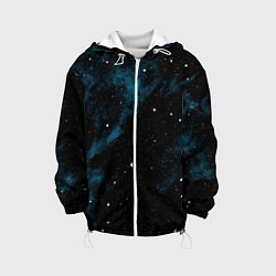 Куртка с капюшоном детская Мрачная галактика, цвет: 3D-белый