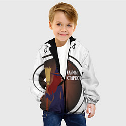 Куртка с капюшоном детская Ведьма и ночь, цвет: 3D-черный — фото 2