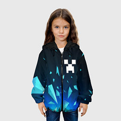 Куртка с капюшоном детская Minecraft взрыв частиц, цвет: 3D-черный — фото 2