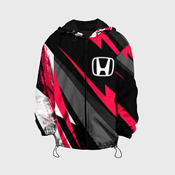 Куртка с капюшоном детская Honda fast lines, цвет: 3D-черный