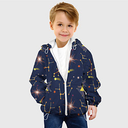 Куртка с капюшоном детская Созвездия, цвет: 3D-белый — фото 2