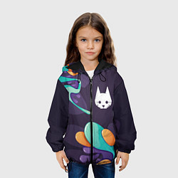 Куртка с капюшоном детская Stray graffity splash, цвет: 3D-черный — фото 2