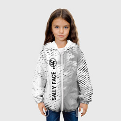 Куртка с капюшоном детская Sally Face glitch на светлом фоне: по-вертикали, цвет: 3D-белый — фото 2