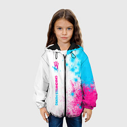 Куртка с капюшоном детская Death Stranding neon gradient style: по-вертикали, цвет: 3D-черный — фото 2