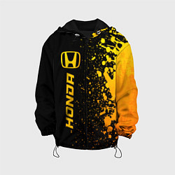 Куртка с капюшоном детская Honda - gold gradient: по-вертикали, цвет: 3D-черный