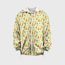 Куртка с капюшоном детская Flower paradise, цвет: 3D-белый