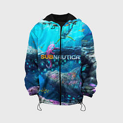 Куртка с капюшоном детская Подводный мир сабнавтики, цвет: 3D-черный