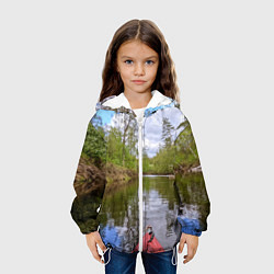 Куртка с капюшоном детская Красная байдарка, цвет: 3D-белый — фото 2