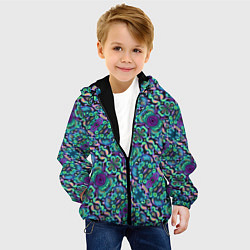 Куртка с капюшоном детская Психоделика, цвет: 3D-черный — фото 2