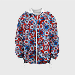 Куртка с капюшоном детская Цветы России, цвет: 3D-белый