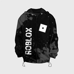 Детская куртка Roblox glitch на темном фоне: надпись, символ