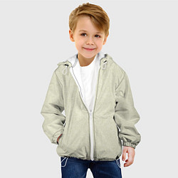 Куртка с капюшоном детская Текстура ажурный оливковый, цвет: 3D-белый — фото 2